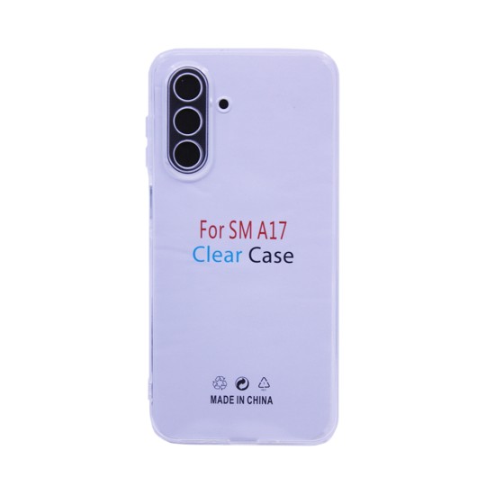 Capa de Silicone Macio com Moldura de Câmera para Samsung Galaxy A17 Transparente